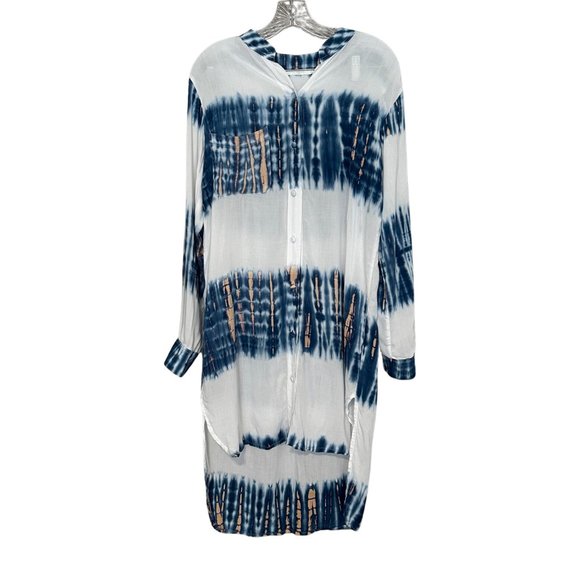 Le‎ Salty Label Tie Dye Shirt Hi Low Small - Picture 1 of 5
